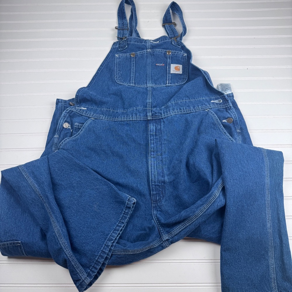 Carhartt Men's 42X30 Denim Bib Overalls Capenter R07-DST